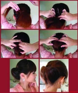 как сделать прическу самому себе на средние волосы (фото пошагово)