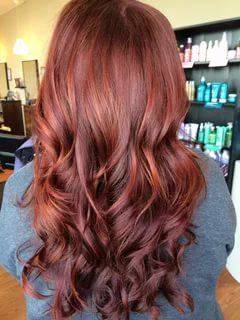 Рыжий цвет волос с мелированием фото
